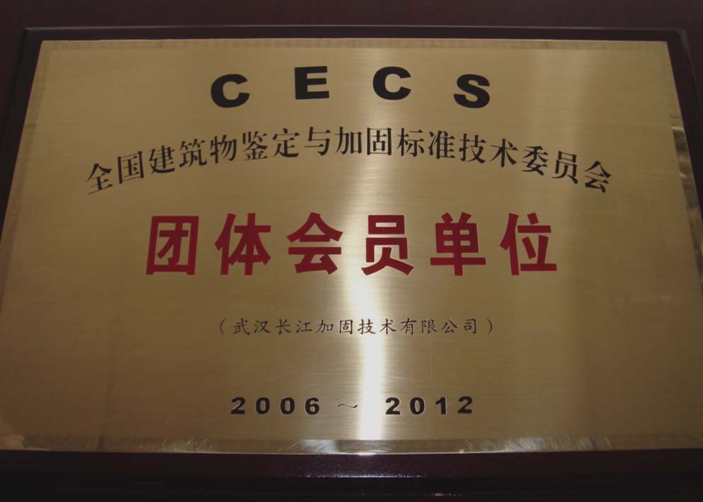 獲全國(guó)建筑物鑒定與加固標(biāo)準(zhǔn)技術(shù)委員會(huì)團(tuán)體會(huì)員單位