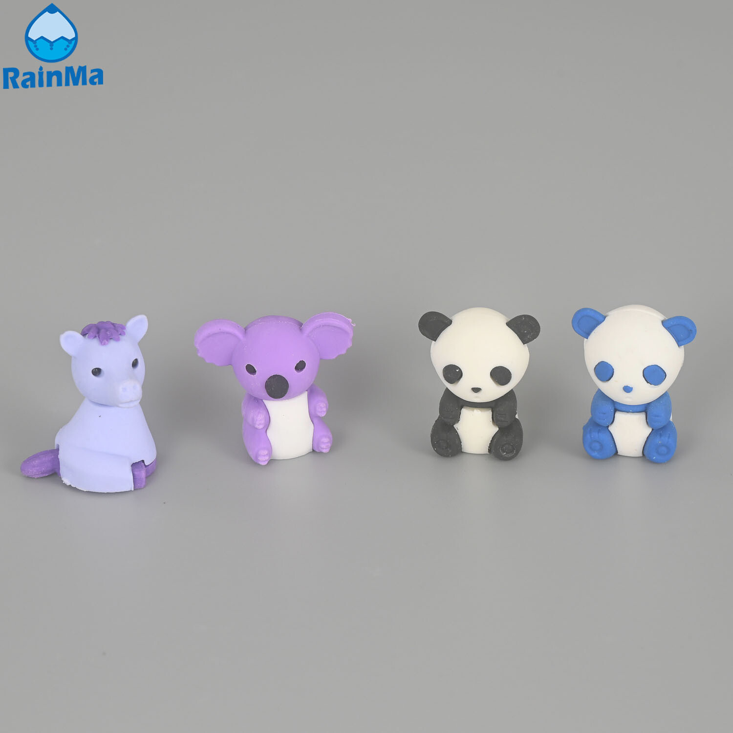 Cheap Mini Kids Pencil Erasers with 3D Animal Shapes