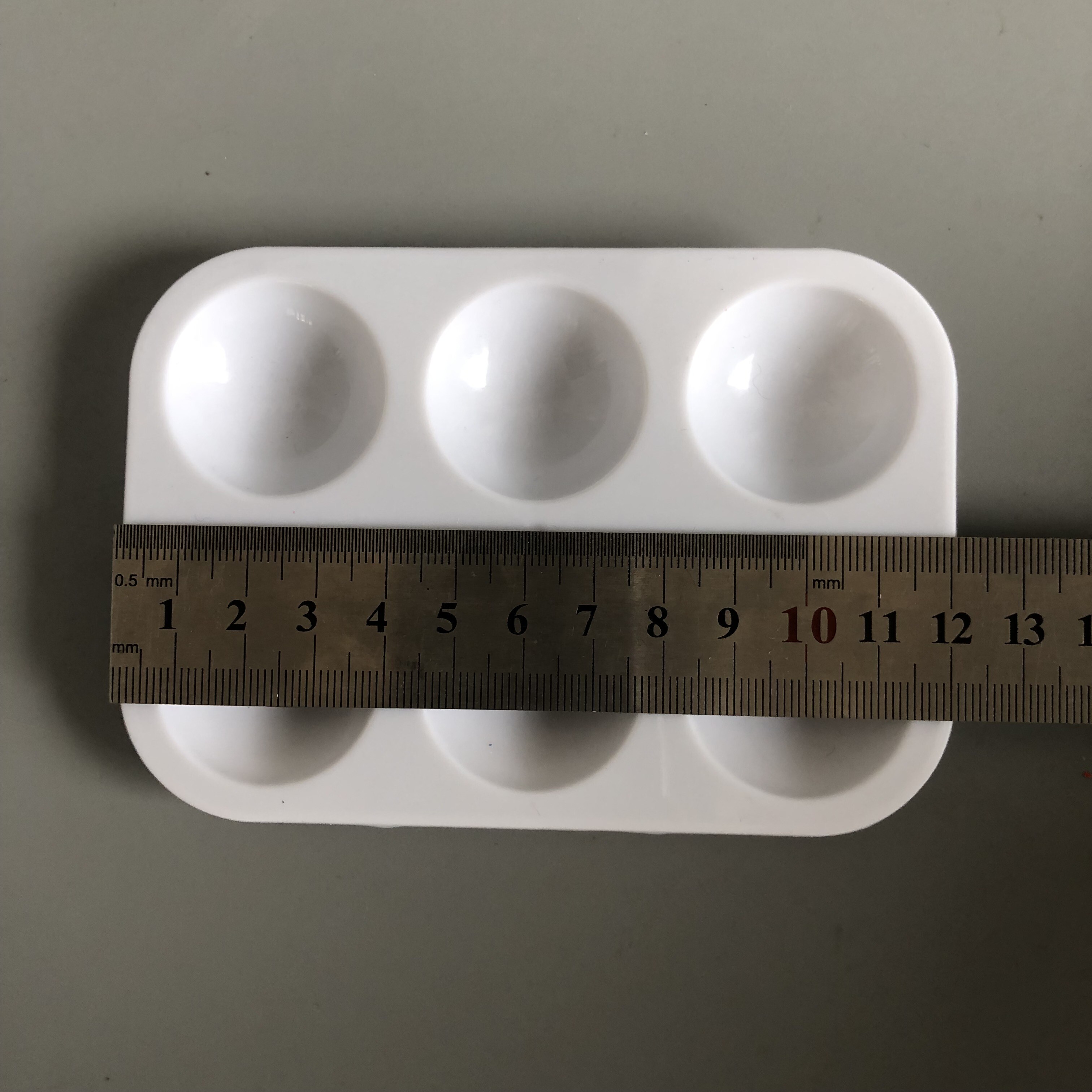 4-6 Rectangle Round Corner Plastic Artist Paint Palette for Watercolor Oil Painting