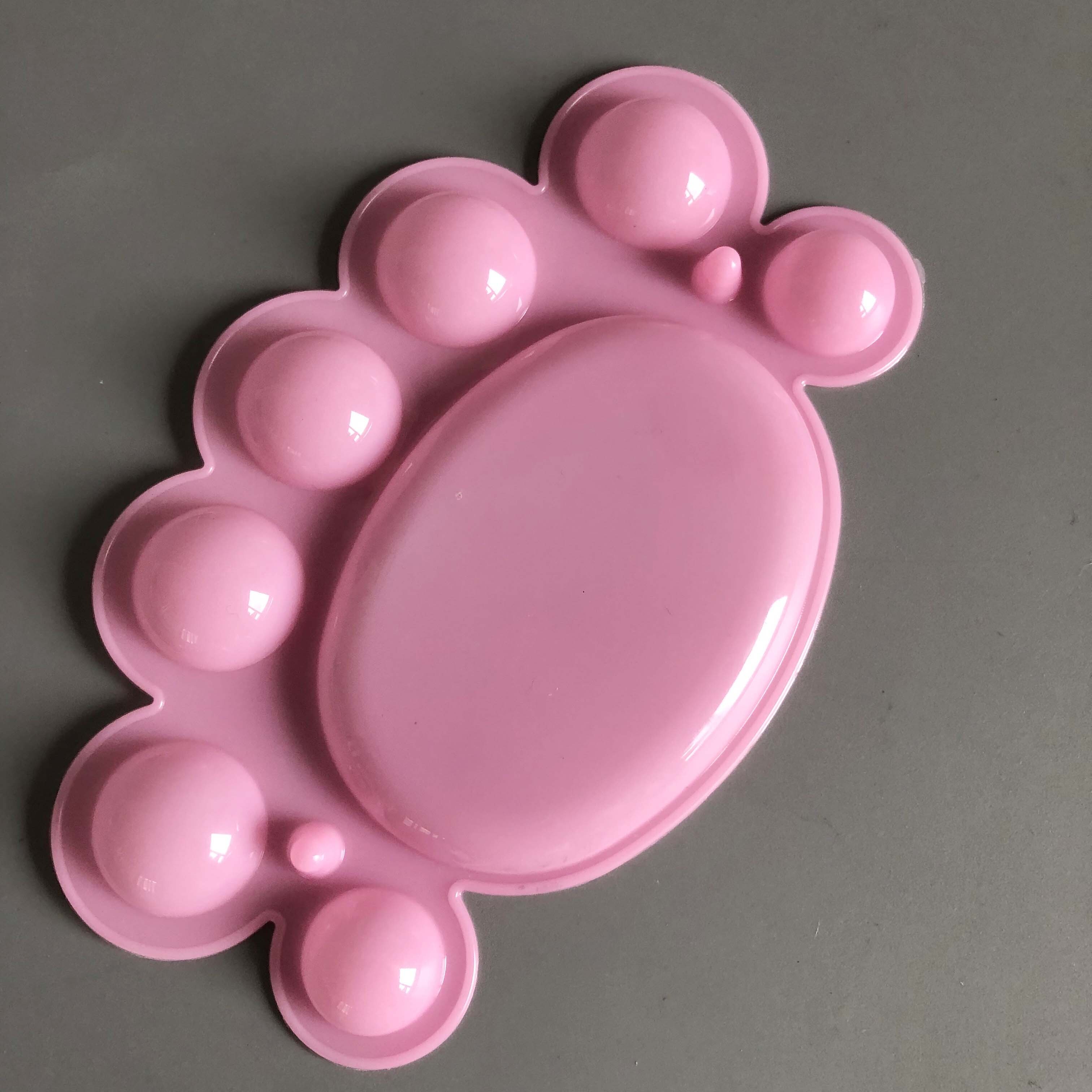 Small Colored Watercolor Plastic Painting Palette for Kids Draw
