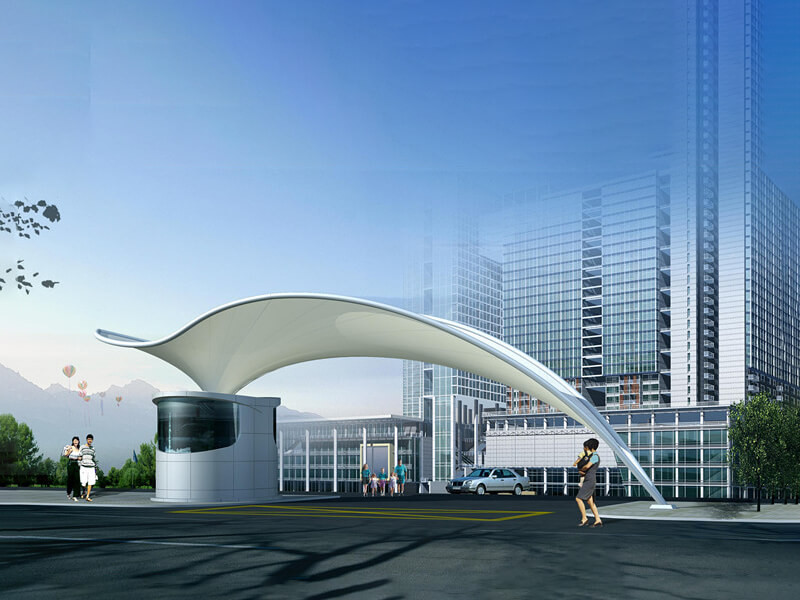 景觀膜類--浙江吉安竹燈籠劇場PVC骨架式景觀建筑