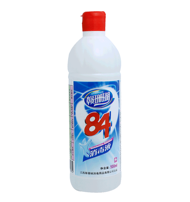 500ml翻盖深蓝色84消毒液